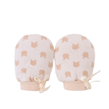 Baba anti-karcoló pamut kötött kesztyűk újszülötteknek, állítható jacquard mintázat, uniszex, Swan's horn
