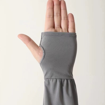 Rukávy na ochranu pred slnkom z ľadového hodvábu, voľný strih, polyester, UV ochrana, jar 2025