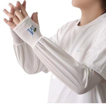 Rukávy na ochranu pred slnkom z ľadového hodvábu, voľný strih, polyester, UV ochrana, jar 2025
