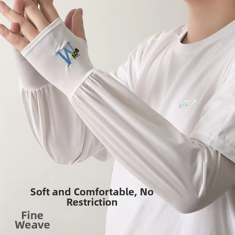 Rukávy na ochranu pred slnkom z ľadového hodvábu, voľný strih, polyester, UV ochrana, jar 2025