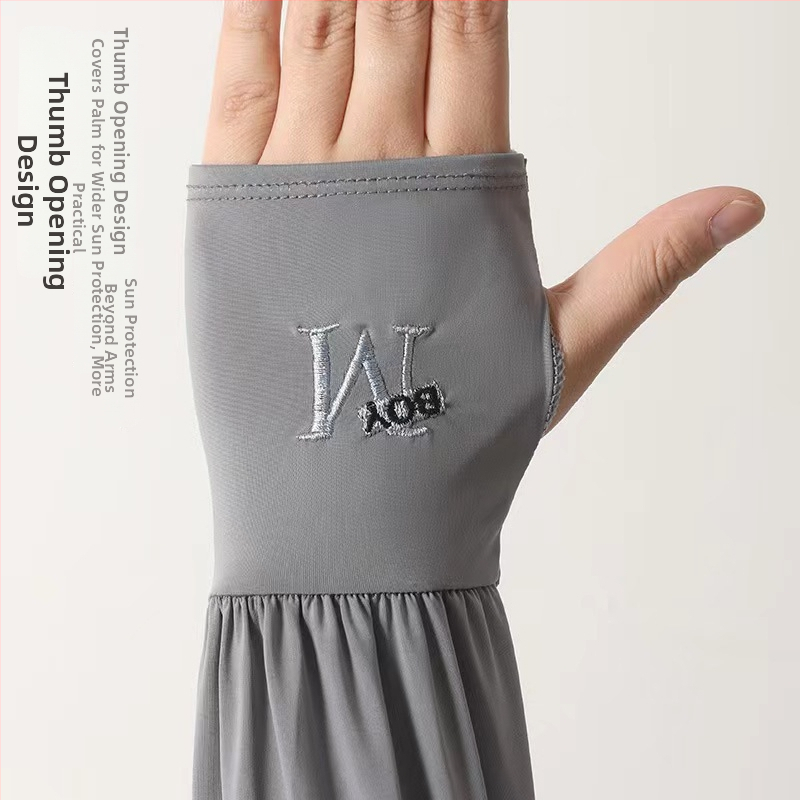 Rukávy na ochranu pred slnkom z ľadového hodvábu, voľný strih, polyester, UV ochrana, jar 2025