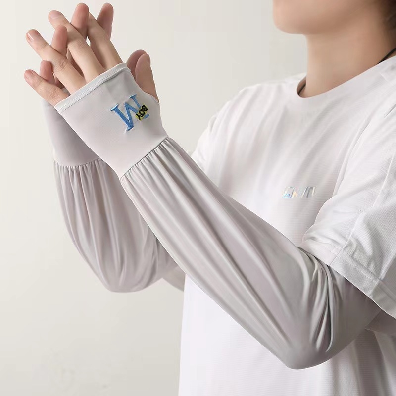 Rukávy na ochranu pred slnkom z ľadového hodvábu, voľný strih, polyester, UV ochrana, jar 2025
