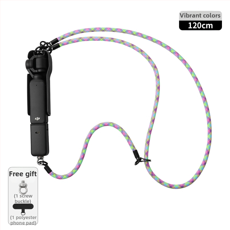 Телефонен ланярд с дълга презрамка, унисекс, полиестер, тъкана изработка, метална катарама, възможност за печат на лого