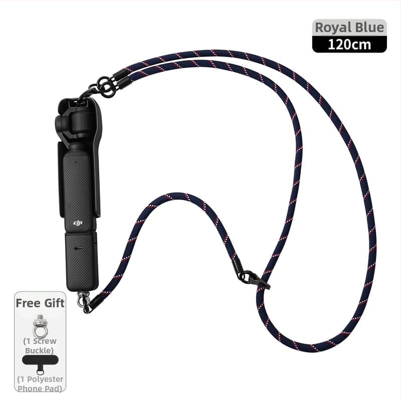 Телефонен ланярд с дълга презрамка, унисекс, полиестер, тъкана изработка, метална катарама, възможност за печат на лого