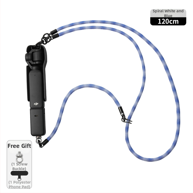 Телефонен ланярд с дълга презрамка, унисекс, полиестер, тъкана изработка, метална катарама, възможност за печат на лого