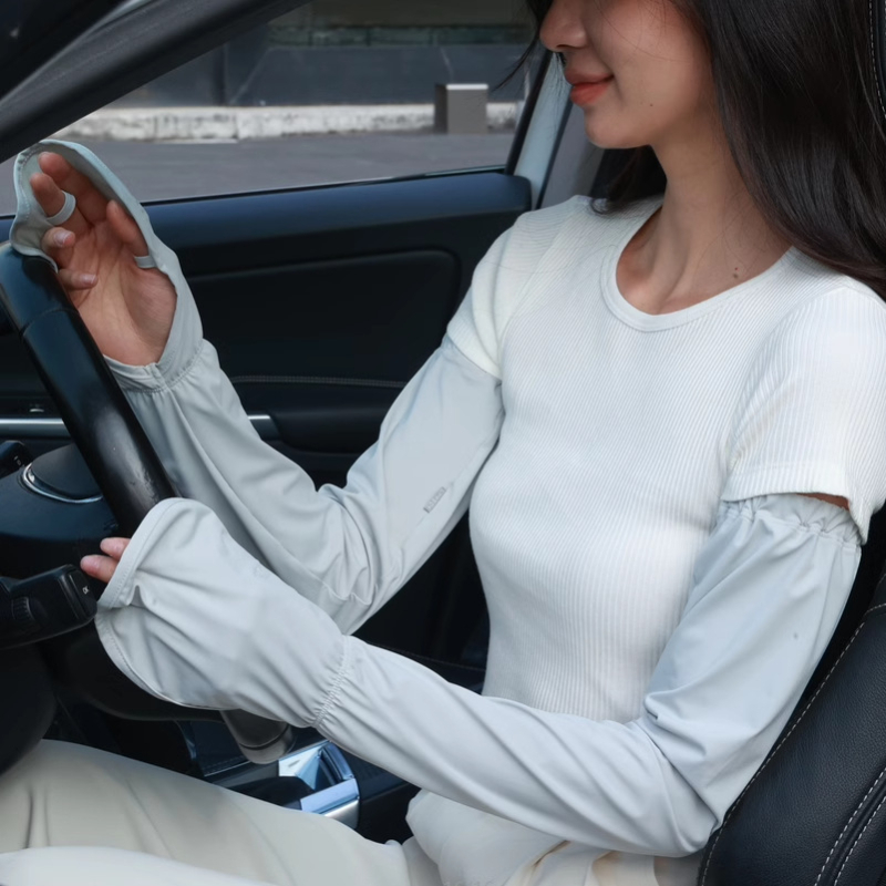 Ženske UV zaštitne rukave Ice Silk – Poliester 71-80%, Proljeće 2025, Stil Fresh and Sweet