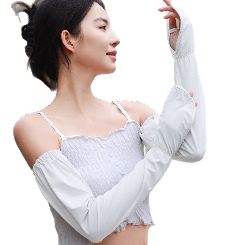 Ženske UV zaštitne rukave Ice Silk – Poliester 71-80%, Proljeće 2025, Stil Fresh and Sweet