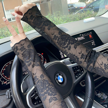 Manșon din dantelă poliester UV-protector pentru femei — subțire, respirabil, pentru utilizare în aer liber vara