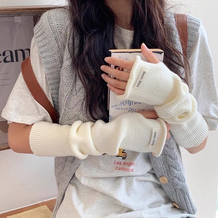 Fan Sakura pletene rukavice za ruke za žene, zimski stil, dugi rukavi, topli