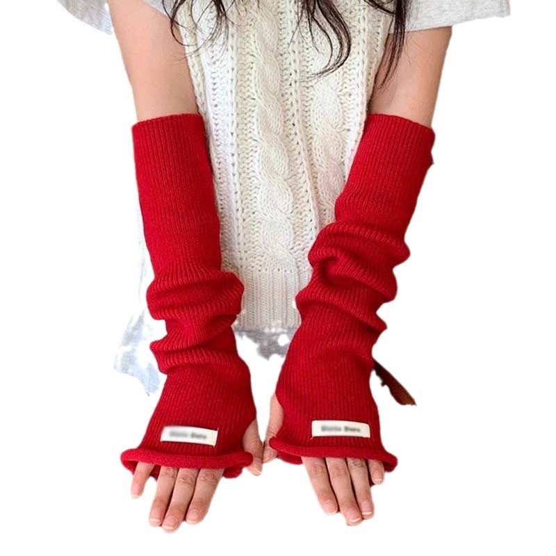 Fan Sakura pletene rukavice za ruke za žene, zimski stil, dugi rukavi, topli