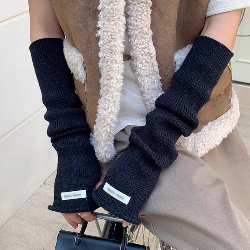 Fan Sakura pletene rukavice za ruke za žene, zimski stil, dugi rukavi, topli