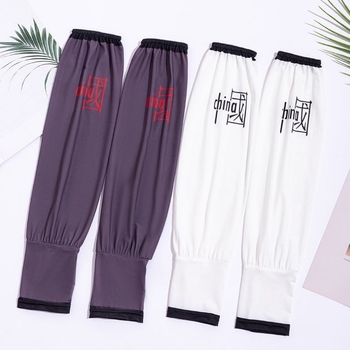 Muške rukave od ledenog svila s zaštitom od sunca, slobodan kroj, produžena duljina, kineski stil, poliester 61–70%