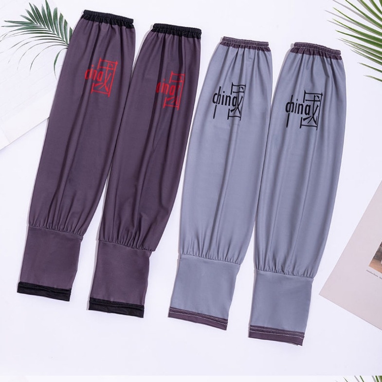 Muške rukave od ledenog svila s zaštitom od sunca, slobodan kroj, produžena duljina, kineski stil, poliester 61–70%