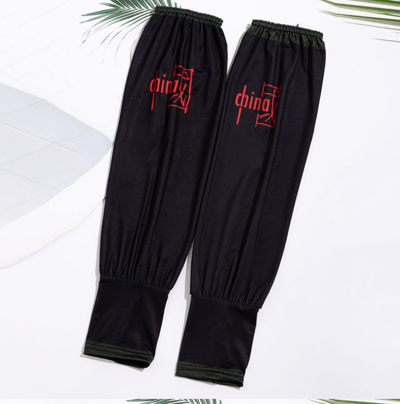 Muške rukave od ledenog svila s zaštitom od sunca, slobodan kroj, produžena duljina, kineski stil, poliester 61–70%