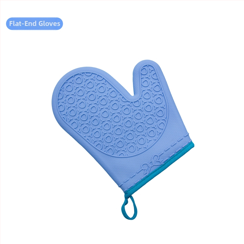 Izolētas silikona virtuves cimdi, īsi, divu pirkstu dizains, pretslīdēšana, sirds raksts, kokvilnas oderējums
