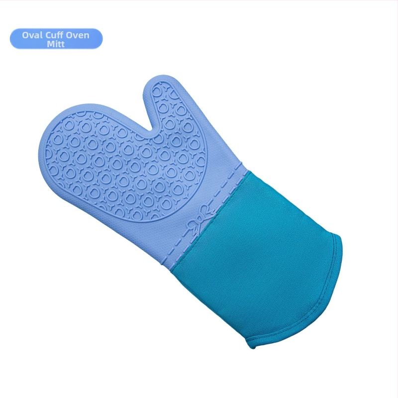 Izolētas silikona virtuves cimdi, īsi, divu pirkstu dizains, pretslīdēšana, sirds raksts, kokvilnas oderējums