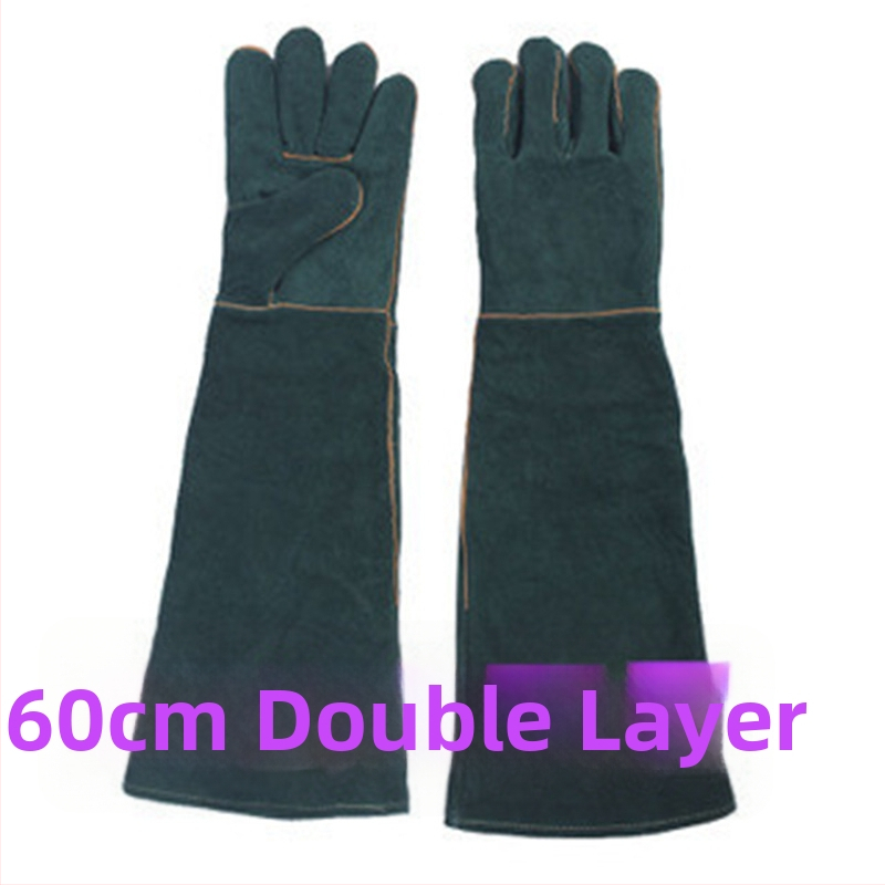 Metināšanas cimdi no liellādas ādas; Yingshuo zīmols; piemēroti elektriskajam metināšanai, kuģu būvniecībai un būvobjektiem