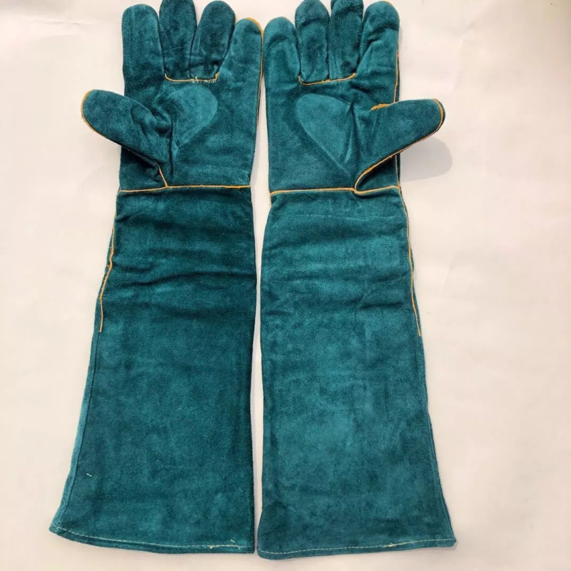 Γάντια συγκόλλησης από δέρμα βοείου; μάρκα Yingshuo; κατάλληλα για ηλεκτροσυγκόλληση, ναυπηγεία και εργοτάξια