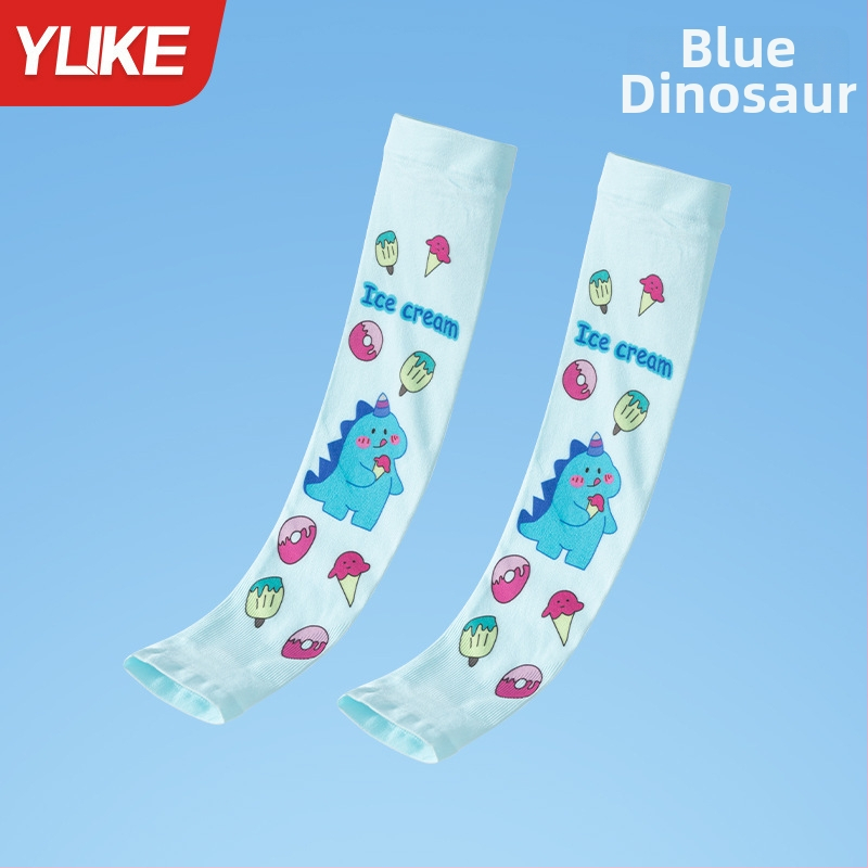 Detské vonkajšie rukávy z nylonu – unisex, vzor s rozbitými kvetmi, UV ochrana