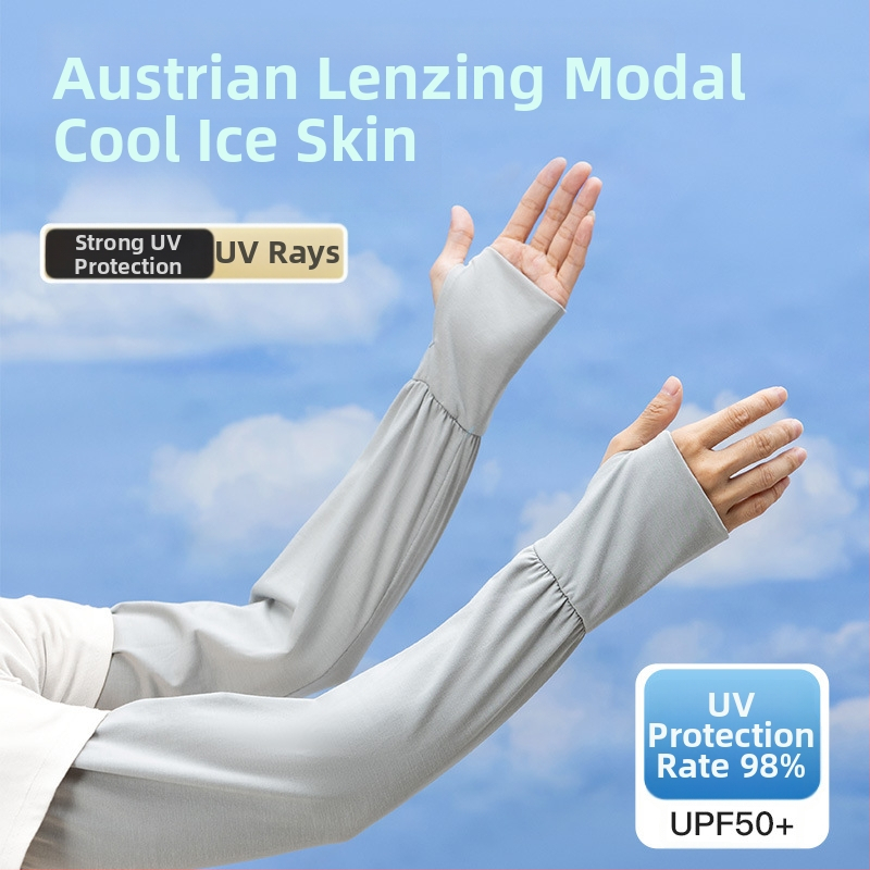 Ženske UV zaštitne rukave za nadlakticu od Ice Silk, prozračne, opuštenog kroja, Modal vlakna (31–50% sadržaja), proljeće 2025