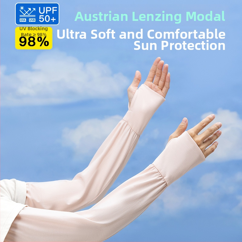 Ženske UV zaštitne rukave za nadlakticu od Ice Silk, prozračne, opuštenog kroja, Modal vlakna (31–50% sadržaja), proljeće 2025