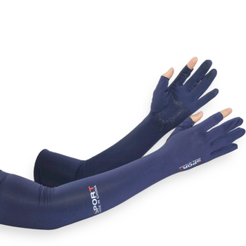 Unisex rukavica za podlakticu od ice silk, ljetna, prozračna zaštita od sunca, duža verzija, dizajn s dva prsta za vožnju