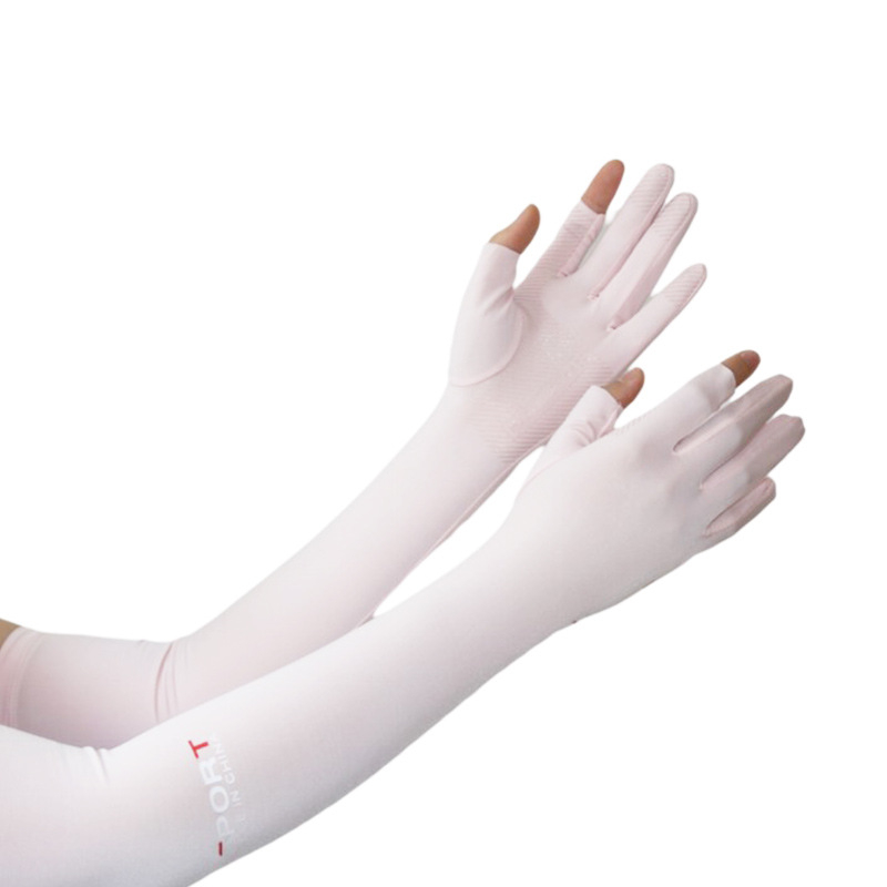 Unisex rukavica za podlakticu od ice silk, ljetna, prozračna zaštita od sunca, duža verzija, dizajn s dva prsta za vožnju