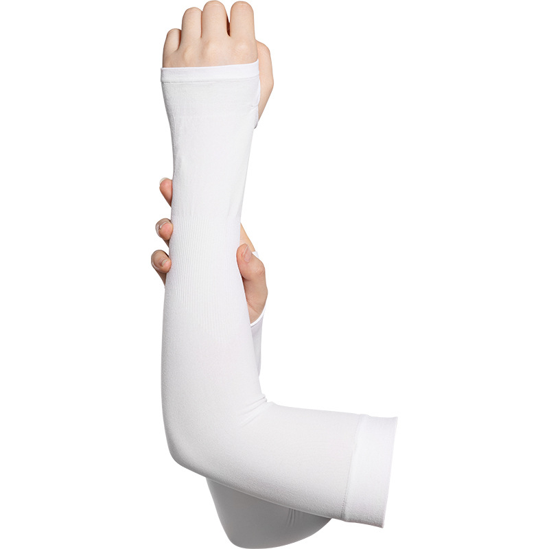 Hosszú nyári karvédők nylon–spandex anyagból, logónyomással, UV-védelmet nyújt, uniszex, kültéri tevékenységekhez