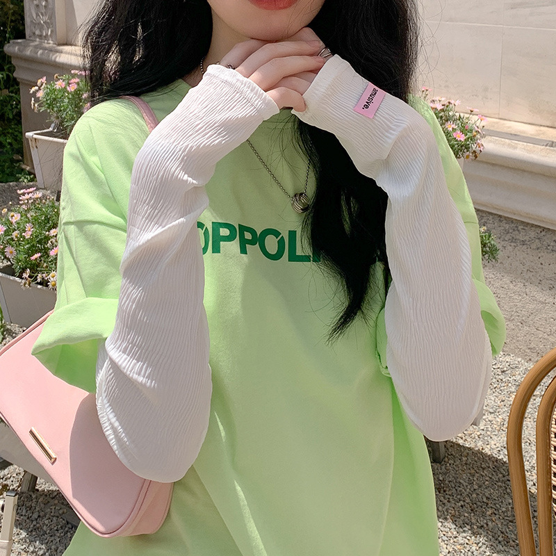 Ice Silk karvédő, UV védelem, vékony, laza szabás nyárra, poliészter-ice silk 11-20%