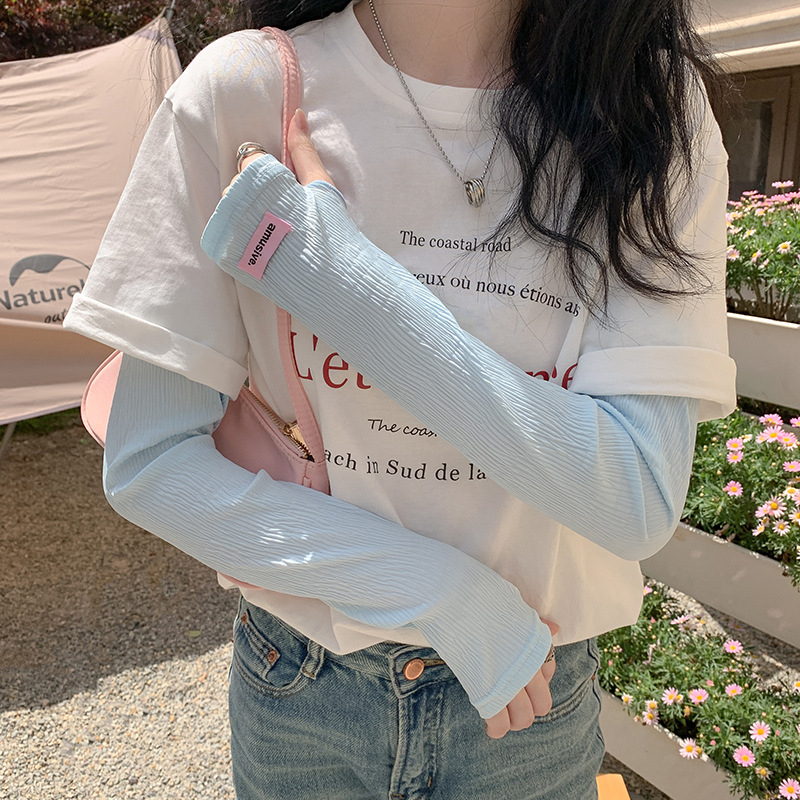 Ice Silk karvédő, UV védelem, vékony, laza szabás nyárra, poliészter-ice silk 11-20%