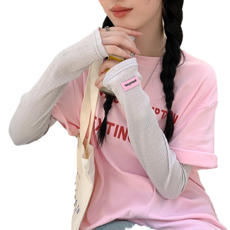 Ice Silk karvédő, UV védelem, vékony, laza szabás nyárra, poliészter-ice silk 11-20%