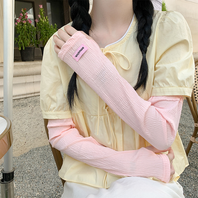 Ice Silk karvédő, UV védelem, vékony, laza szabás nyárra, poliészter-ice silk 11-20%