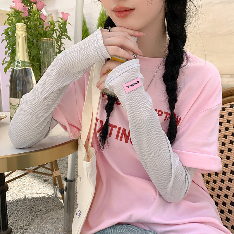 Ice Silk rámenné rukávy od Bamboo – štýl Lady/Cute/Sweet, látka Ice Silk (polyester), pôvod Jinhua