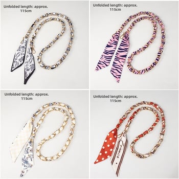 Weiqi sievietes metāla elektroplatētā adītā telefona kaklarota ar poliestera auklu, garš crossbody siksna