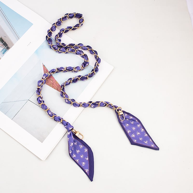 Λάνυαρντ κινητού με υφαντό σχέδιο, μεταλλική κατασκευή, ηλεκτροπλατίωση, πολυεστερικός ιμάντας, μεταλλική αγκράφα