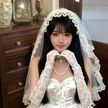 Cosplayi peavõru: lillemotiiv, šalle-stiil, kangas, naiselik disain, kohandatav