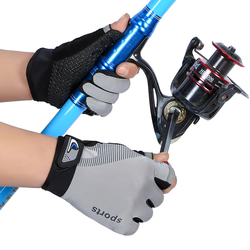 Védő kesztyű autóvezetéshez, nyári, vékony modell, ice silk anyag, nyitott ujjak kialakítású, ideális vezetésre, kerékpározáshoz és horgászathoz