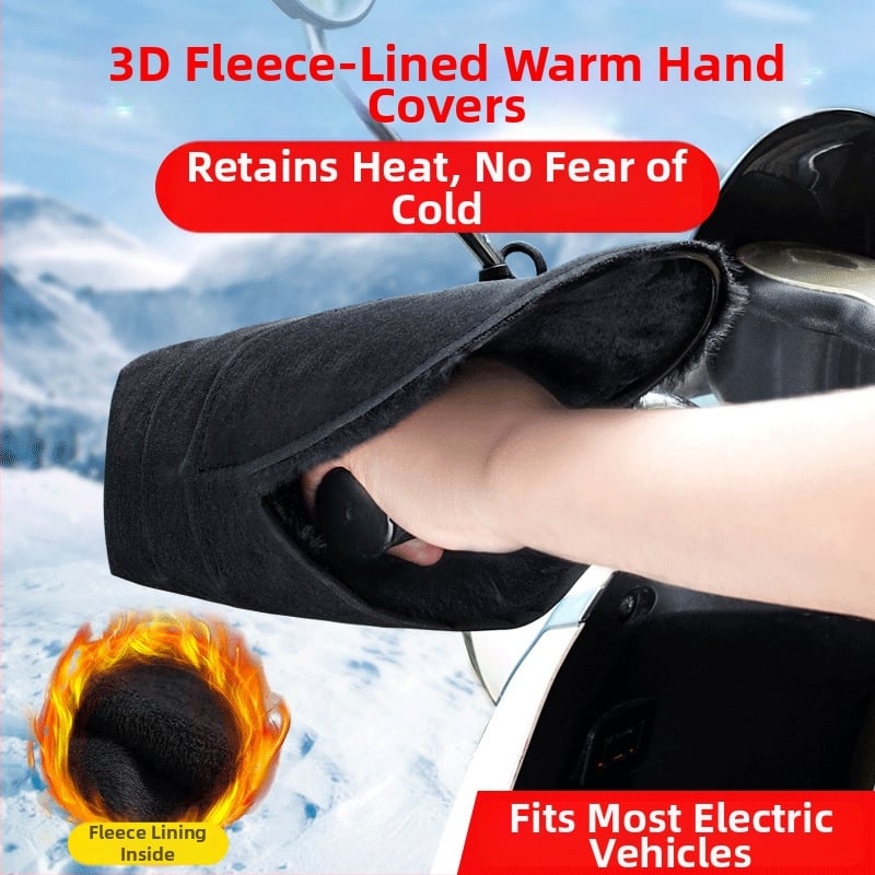 Elektrilise sõiduki käepideme kate - sametmaterjal, paks talvine disain, tuulekindel ja soojusisolatsioon, TDGO