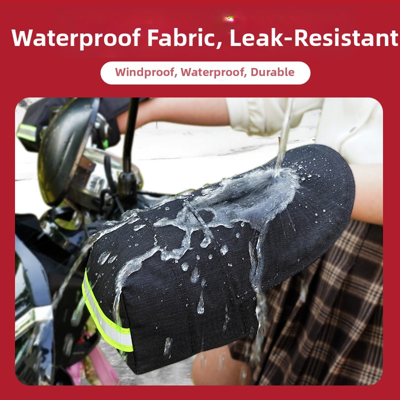 Elektrilise sõiduki käepideme kate - sametmaterjal, paks talvine disain, tuulekindel ja soojusisolatsioon, TDGO