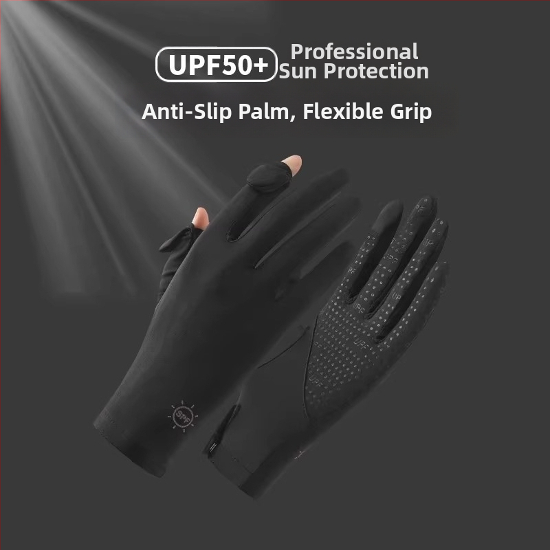 Női UV-védett kesztyű vezetéshez és kültéri kerékpározáshoz – légáteresztő Ice Silk nylon, érintőképernyő-kompatibilis