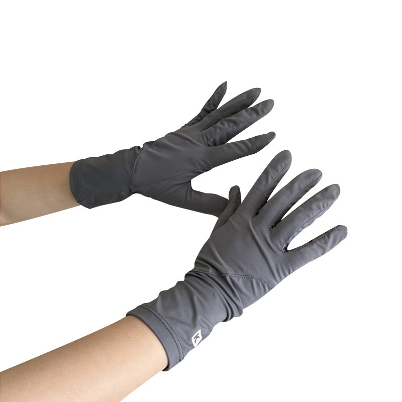 Női napvédő kesztyű nyárra – szabadtéri kerékpározáshoz, légáteresztő, UV védelem, csúszásmentes, érintőképernyő-kompatibilis; Ice Silk/Nylon anyag, 21–30% Ice Silk tartalom; teljes ujjas stílus, 2025 tavasz