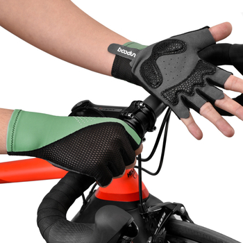 Bolton félujjas kerékpáros kesztyűk útvonalhoz – Uniszex felnőttek, anyagok: Lycra, Szilikon, Stair Cloth