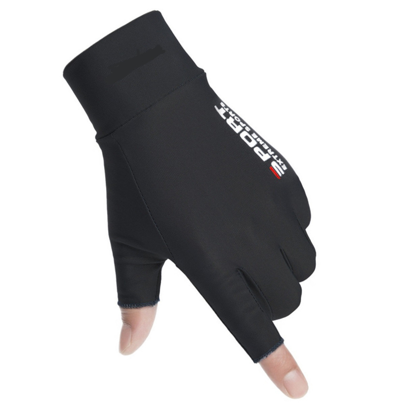 Félujjas napvédő kerékpáros kesztyű, Ice Silk és poliészter, csúszásmentes, 2023 tavasz