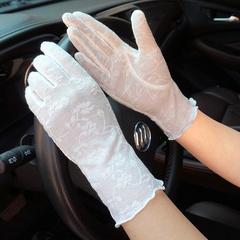 Дамски летни тънки дантелени ръкавици — дишаща жакардова мрежа, лека материя