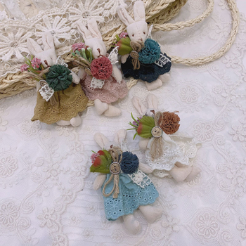 Λαγουδάκι καρφίτσα, χαριτωμένη διακόσμηση σε Mori στυλ για γυναίκες