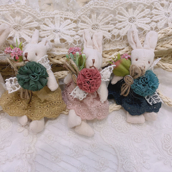 Λαγουδάκι καρφίτσα, χαριτωμένη διακόσμηση σε Mori στυλ για γυναίκες