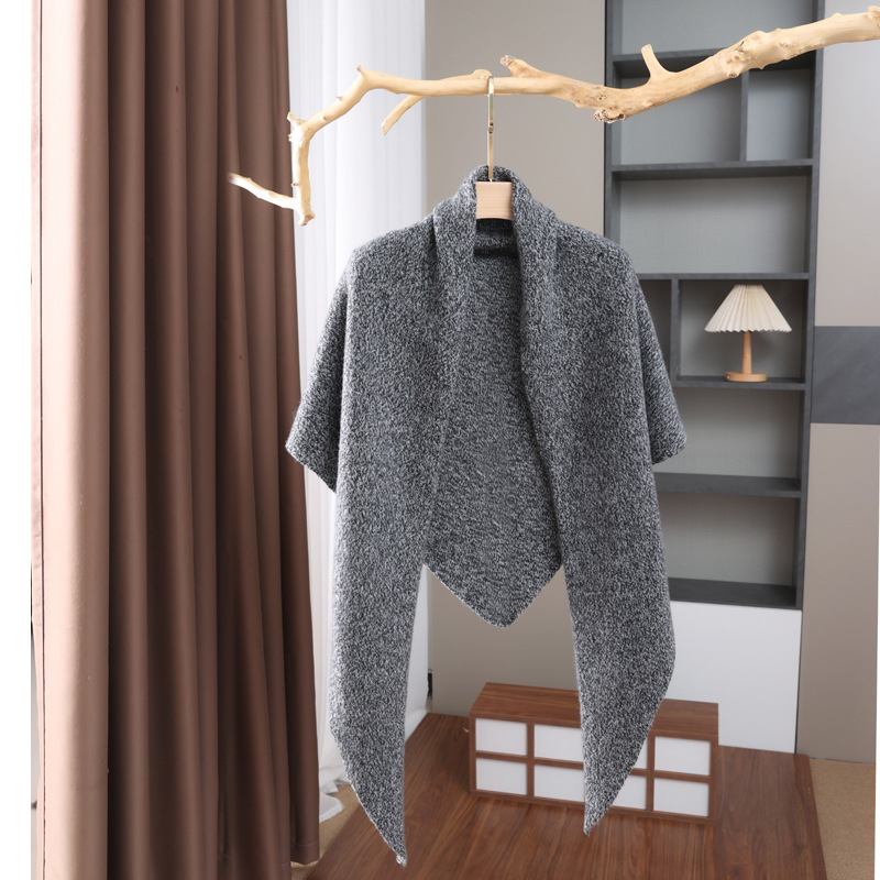 Korejskog stila vuneni trokutasti šal, elegantna dama, obični način tkanja, za zimu, proljeće i jesen