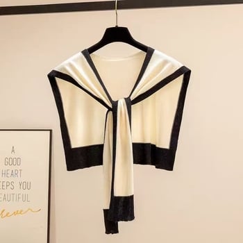 Kötött vékony sál nőknek, tavasz és ősz, váll- és nyakvédelmi funkció, poliészter