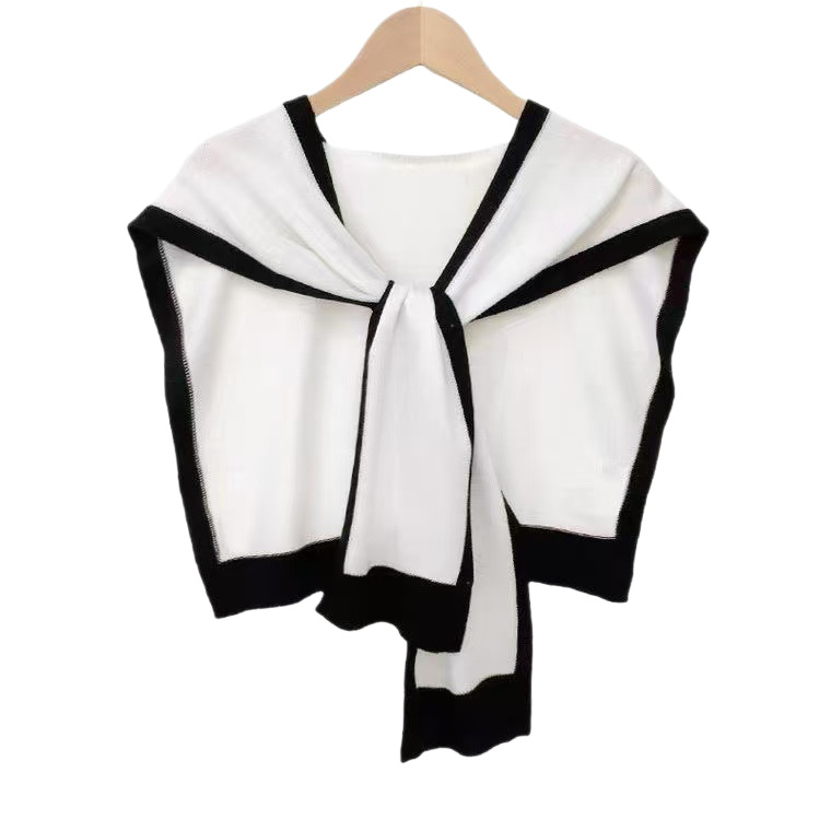 Kötött vékony sál nőknek, tavasz és ősz, váll- és nyakvédelmi funkció, poliészter