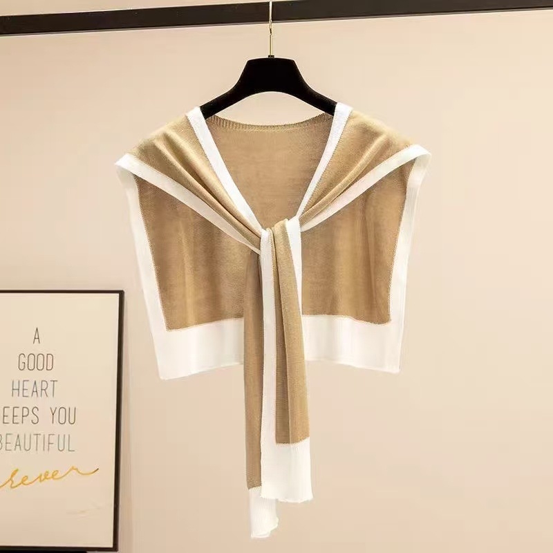 Kötött vékony sál nőknek, tavasz és ősz, váll- és nyakvédelmi funkció, poliészter